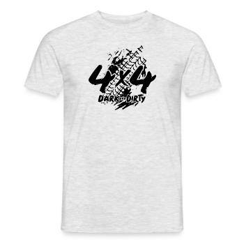 Logo 4x4 - Dark & Dirty - T-shirt homme - gris chiné - Devant - AI Model Male 178 dark (178cm)