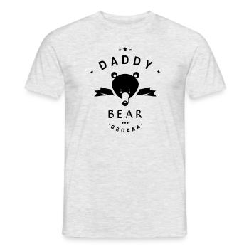 DADDY-BEAR - Männer T-Shirt - Grau meliert - Vorne - AI Model Male 178 dark (178cm)