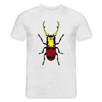 Stag beetle insect insects - Men's T-Shirt - heather grey - Front - AI Model Male 178 dark (178cm)