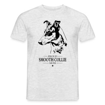 Smooth Collie Shorthair Maman Chien Chien Wilsigns - T-shirt homme - gris chiné - Devant - AI Model Male 178 dark (178cm)
