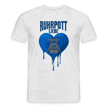 RUHRPOTT LIEBE RUHRGEBIET POTT ZECHE - Männer T-Shirt - Grau meliert - Vorne - AI Model Male 178 dark (178cm)