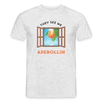 THEY SEE ME APEROLLIN, Designer - Männer T-Shirt - Grau meliert - Vorne - AI Model Male 178 dark (178cm)