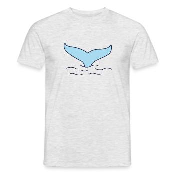 Whale - whale fin - Men's T-Shirt - heather grey - Front - AI Model Male 178 dark (178cm)