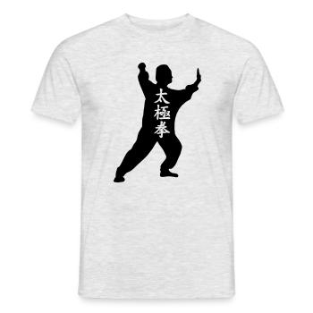 Schattenfigur Taichi - Männer T-Shirt - Grau meliert - Vorne - AI Model Male 178 dark (178cm)