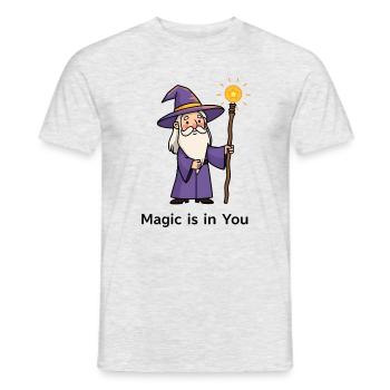 Magicien de dessin animé - La magie est en vous - T-shirt homme - gris chiné - Devant - AI Model Male 178 dark (178cm)