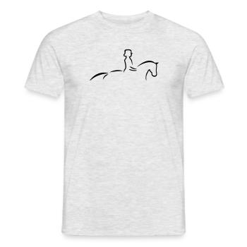 Dressurpferd - Männer T-Shirt - Grau meliert - Vorne - AI Model Male 178 dark (178cm)