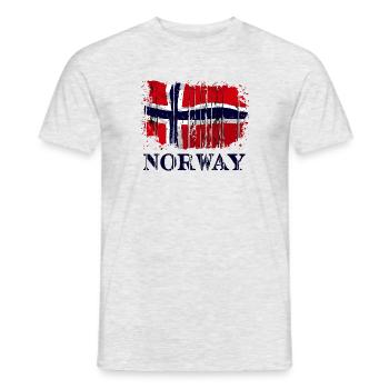 Norway Vintage Flag - Männer T-Shirt - Grau meliert - Vorne - AI Model Male 178 dark (178cm)