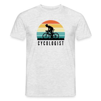 CYCOLOGIST - Männer T-Shirt - Grau meliert - Vorne - AI Model Male 178 dark (178cm)