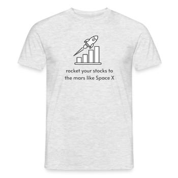 Share rocket space x tesla gift idea - Men's T-Shirt - heather grey - Front - AI Model Male 178 dark (178cm)