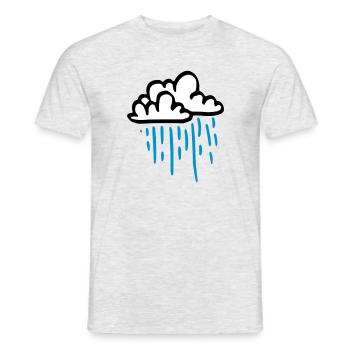 Two rain clouds colorful / two rain clouds - Men's T-Shirt - heather grey - Front - AI Model Male 178 dark (178cm)