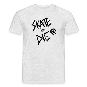 SKATE or DIE! - Men's T-Shirt - heather grey - Front - AI Model Male 178 dark (178cm)