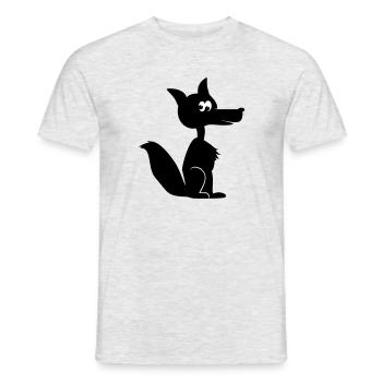 Renard coyote cayote 1c - T-shirt homme - gris chiné - Devant - AI Model Male 178 dark (178cm)