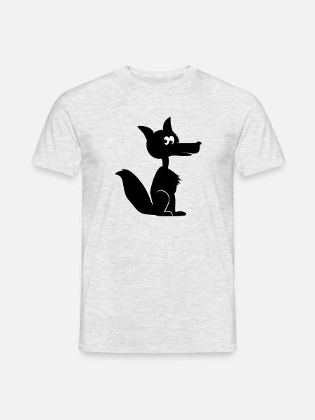 Fuchs Kojote cayote 1c - Männer T-Shirt - Grau meliert