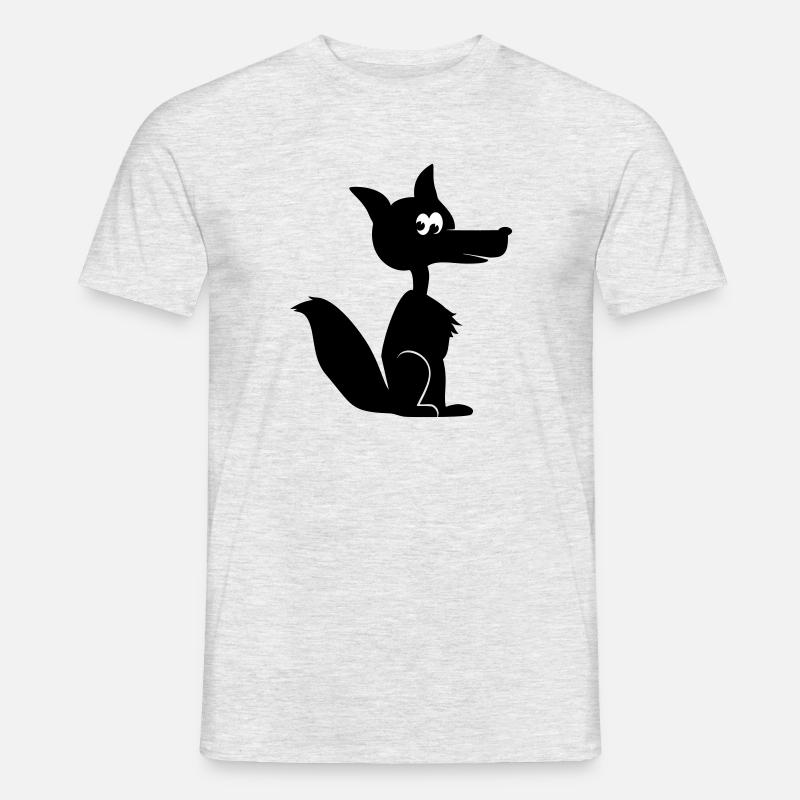 Fuchs Kojote cayote 1c - Männer T-Shirt - Grau meliert