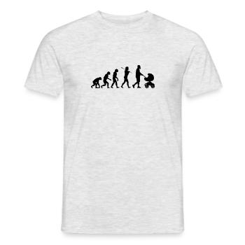 Menschliche Evolution - Männer T-Shirt - Grau meliert - Vorne - AI Model Male 178 dark (178cm)