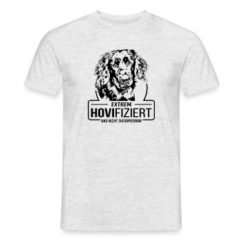HOVIFIZIERT Hovawart Hundespruch Hund Wilsigns - Männer T-Shirt - Grau meliert - Vorne - AI Model Male 178 dark (178cm)