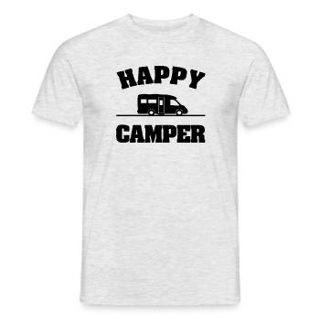Camping - T-shirt homme - gris chiné - Devant - AI Model Male 178 dark (178cm)