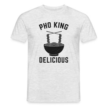 Pho King Vietnamese Rice Noodle Soup Foodie Gift - Men's T-Shirt - heather grey - Front - AI Model Male 178 dark (178cm)