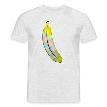 Banane modern Pixel Art Dreiecke bunt stylisch - Männer T-Shirt - Grau meliert - Vorne - AI Model Male 178 dark (178cm)