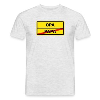 OPA - PAPA - Männer T-Shirt - Grau meliert - Vorne - AI Model Male 178 dark (178cm)