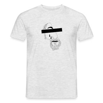 Statur - Männer T-Shirt - Grau meliert - Vorne - AI Model Male 178 dark (178cm)