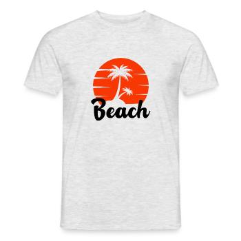 Beach -Sommer Urlaub Palmen - Männer T-Shirt - Grau meliert - Vorne - AI Model Male 178 dark (178cm)