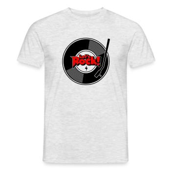 let's rock wax - Men's T-Shirt - heather grey - Front - AI Model Male 178 dark (178cm)