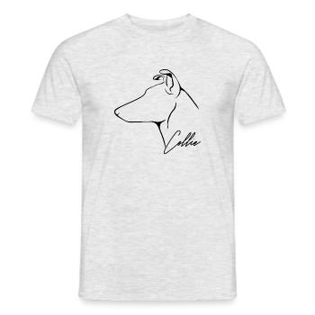 Profil COLLIE poil court WILSIGNS chiens chien - T-shirt homme - gris chiné - Devant - AI Model Male 178 dark (178cm)