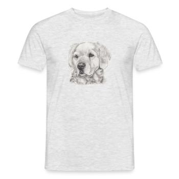 Golden Retriever - Men's T-Shirt - heather grey - Front - AI Model Male 178 dark (178cm)
