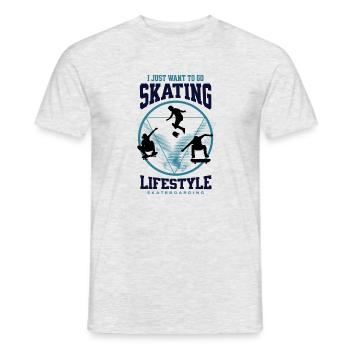 Skateboarding - T-shirt homme - gris chiné - Devant - AI Model Male 178 dark (178cm)