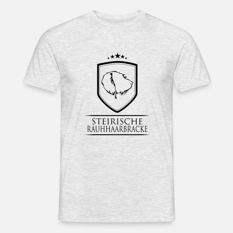STEIRISCHE RAUHHAARBRACKE WAPPEN - Männer T-Shirt - Grau meliert