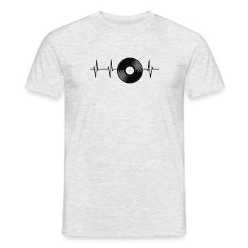 Enregistrer Herzschlag - T-shirt homme - gris chiné - Devant - AI Model Male 178 dark (178cm)