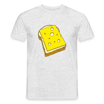 Käsebrot - Männer T-Shirt - Grau meliert - Vorne - AI Model Male 178 dark (178cm)