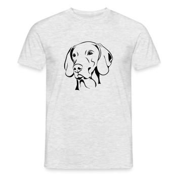 WEIMARANER dogs hunting dogs dog Wilsigns - Men's T-Shirt - heather grey - Front - AI Model Male 178 dark (178cm)