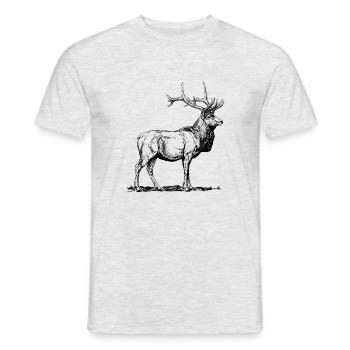 deer - Men's T-Shirt - heather grey - Front - AI Model Male 178 dark (178cm)