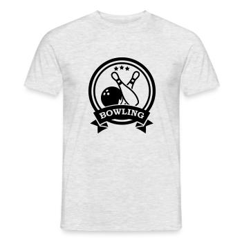 bowling_2___f1 - T-shirt homme - gris chiné - Devant - AI Model Male 178 dark (178cm)