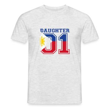 Daughter Tochter queen 01 Philippinen - Männer T-Shirt - Grau meliert - Vorne - AI Model Male 178 dark (178cm)