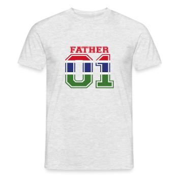 Father vater papa 01 queen Gambia - Männer T-Shirt - Grau meliert - Vorne - AI Model Male 178 dark (178cm)