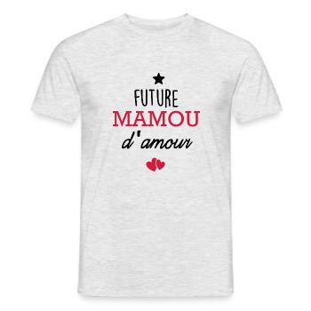 future mamou d'amour - T-shirt homme - gris chiné - Devant - AI Model Male 178 dark (178cm)