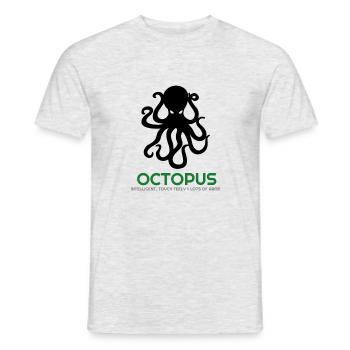 Ich liebe Oktopus, Oktopus, Oktopus Hoodies, Oktopus - Männer T-Shirt - Grau meliert - Vorne - AI Model Male 178 dark (178cm)
