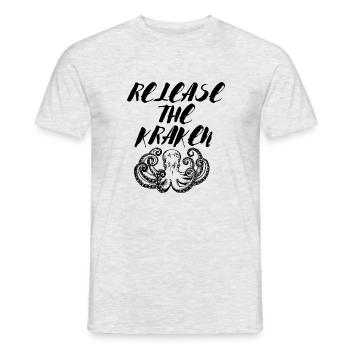 RELEASE THE KRAKEN - Men's T-Shirt - heather grey - Front - AI Model Male 178 dark (178cm)