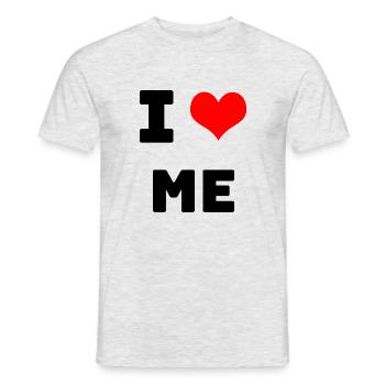 i love me - Men's T-Shirt - heather grey - Front - AI Model Male 178 dark (178cm)