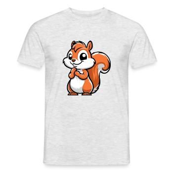 Cheeky Little Squirrel - Men's T-Shirt - heather grey - Front - AI Model Male 178 dark (178cm)