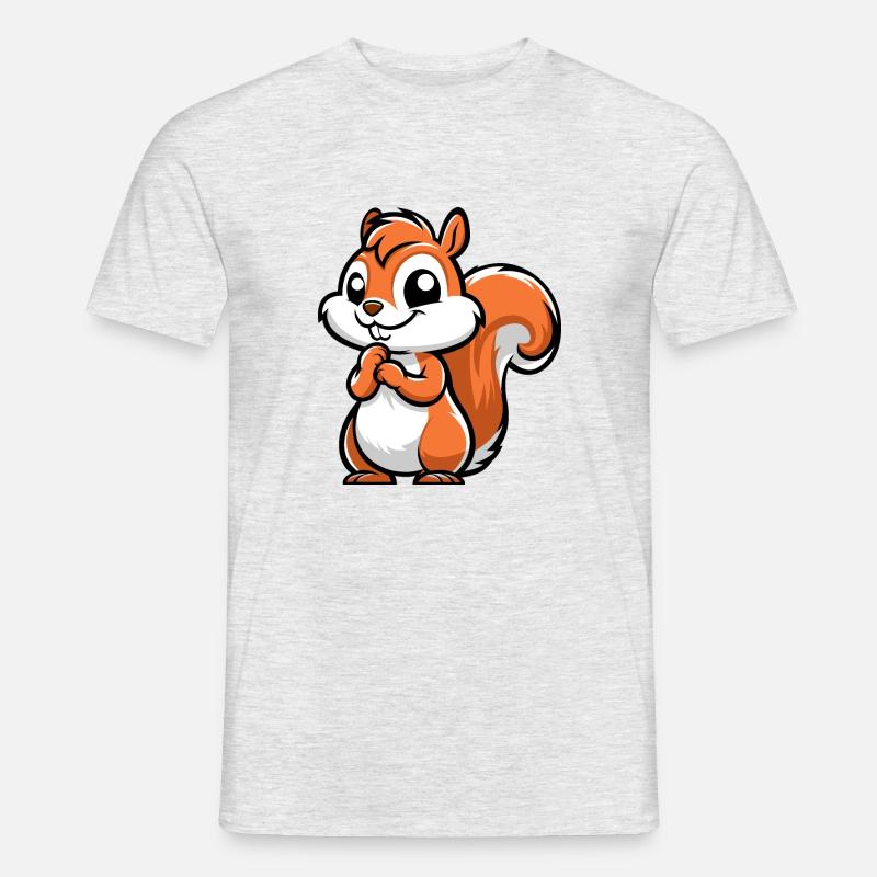 Freches kleines Eichhörnchen - Männer T-Shirt - Grau meliert