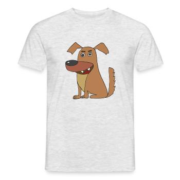Chien Drôle - T-shirt homme - gris chiné - Devant - AI Model Male 178 dark (178cm)