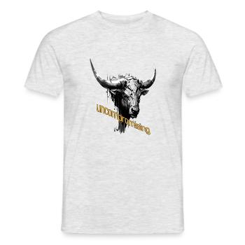 unnachgiebiger Stier - Männer T-Shirt - Grau meliert - Vorne - AI Model Male 178 dark (178cm)