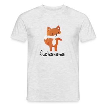 Fox mom - Men's T-Shirt - heather grey - Front - AI Model Male 178 dark (178cm)
