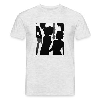 Character shadows - Men's T-Shirt - heather grey - Front - AI Model Male 178 dark (178cm)