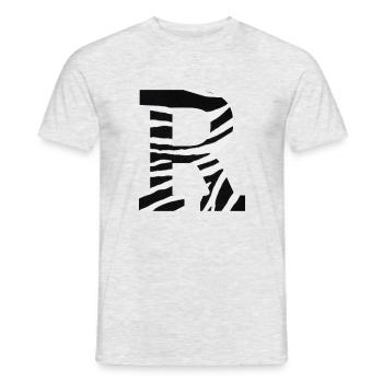 Letter r zebra - Men's T-Shirt - heather grey - Front - AI Model Male 178 dark (178cm)