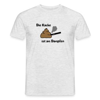 Die Kacke ist am Dampfen - Männer T-Shirt - Grau meliert - Vorne - AI Model Male 178 dark (178cm)